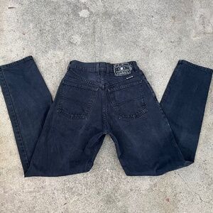 Vintage 90s high waist jeans 27x33 made in USA jet black Lucky Brand 25 26 27 28